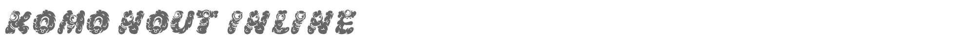 Sample characters Komo Nout Font